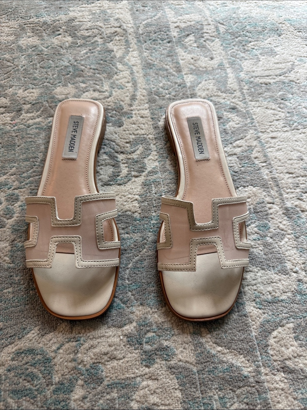 Steve Madden Mesh Open-Toe Slide Sandals